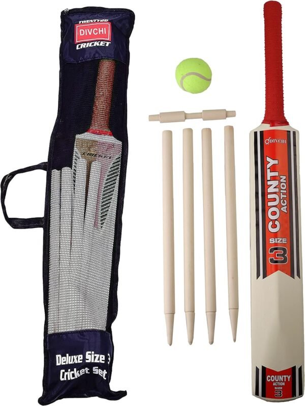 DIVCHI Cricket Set in Mesh Carry Bag, available in size 3, 5 Suitable for approximate ages 8-12 years